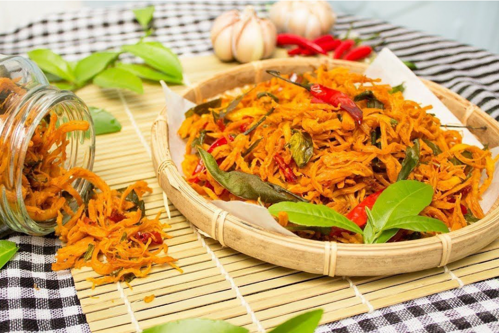 khô gà lá chanh bao nhiêu calo